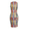 Sleeveless strap slim fit printed dress