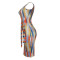 Sleeveless strap slim fit printed dress