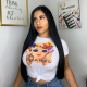 Summer fashion printed short sleeved T-shirt