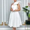 Women's Summer New Fashion Slant Shoulder Bow Banquet Dress Grand Pendant Dress
