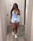 New casual washed one-piece shorts