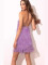 Sleeveless hanging neck solid color dress, short skirt