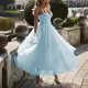 New suspender solid color dress, mid length skirt PLUS SIZE