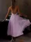 New suspender solid color dress long skirt