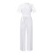 Sexy lace lace hollow short sleeved strap high waist wide leg foreign trade jumpsuit