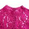 Sexy lace lace hollow short sleeved strap high waist wide leg foreign trade jumpsuit