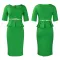 Women's collar fashionable temperament short sleeved OL tongle ruffle edge waist cinched dress