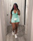 New casual washed one-piece shorts