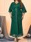 High waisted sequin slim fit foreign trade loose sleeves banquet party women's evening dress