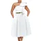 Women's Summer New Fashion Slant Shoulder Bow Banquet Dress Grand Pendant Dress