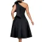 Women's Summer New Fashion Slant Shoulder Bow Banquet Dress Grand Pendant Dress