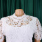 Sexy lace lace hollow short sleeved strap high waist wide leg foreign trade jumpsuit
