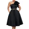 Women's Summer New Fashion Slant Shoulder Bow Banquet Dress Grand Pendant Dress