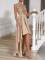 Elegant one shoulder slim fit spring and summer sleeveless cross-border banquet women's evening dress