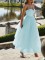 New suspender solid color dress, mid length skirt PLUS SIZE
