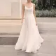 New suspender solid color dress long skirt