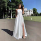 Summer plus women's camisole slit sleeveless dress
