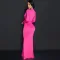 Foreign trade sexy deep V slim fit long sleeved solid color dress party evening dress long skirt