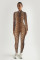 Long sleeved printed jumpsuit for European and American fashionable women's clothing