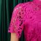 Sexy lace lace hollow short sleeved strap high waist wide leg foreign trade jumpsuit