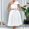 Women's Summer New Fashion Slant Shoulder Bow Banquet Dress Grand Pendant Dress