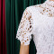 Sexy lace lace hollow short sleeved strap high waist wide leg foreign trade jumpsuit