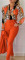 New Fashion Printed Long Sleeve Top Solid Color Pants Set with Belt