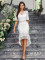 New Solid Color Lace Mid Sleeve European and American Bag Hip Elegant Slimming Amazon Women's Dress