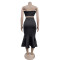 Fashion women's solid color sleeveless long dress new