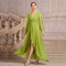 New solid color V-neck European and American irregular skirt long sleeved elegant slim fit women's dress