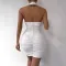 New summer V-neck sexy backless hanging neck slim fit solid color sleeveless hip hugging short dress