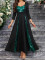Small V-neck European and American sequin elegant slim fit long sleeved shirt