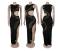Hollow snake shaped rhinestone split hip dress