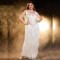 New solid color tassel V-neck backless sleeveless hip hugging long slim cross-border banquet evening gown