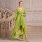 New solid color V-neck European and American irregular skirt long sleeved elegant slim fit women's dress