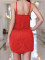 New solid color V-neck camisole backless European and American backless sexy tassel party dress