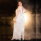 New solid color tassel V-neck backless sleeveless hip hugging long slim cross-border banquet evening gown