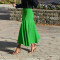 Fashionable casual style solid color simple plus size waist cinched skirt