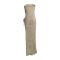 Fashionable strapless sleeveless slit waistband slim knit dress