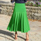 Fashionable casual style solid color simple plus size waist cinched skirt