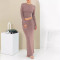 Sexy slim fit two-piece short sleeved long skirt set