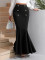 New product temperament elegant style solid color fishtail skirt large size skirt