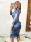 Fashionable and trendy denim print jumpsuit