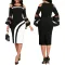 Sexy and fashionable flared sleeve women's dress