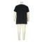 Temperament casual style side leopard print trendy plus size T-shirt top
