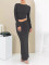 Sexy slim fit two-piece short sleeved long skirt set