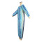 Retro commuting color blocked off shoulder one neck loose jumpsuit