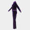 New product temperament elegant style solid color slim fit sports series long set