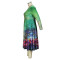 Explosive minimalist casual style retro floral print dress long skirt