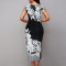 Commuting style cheongsam wrapped buttocks slim fit plus size dress